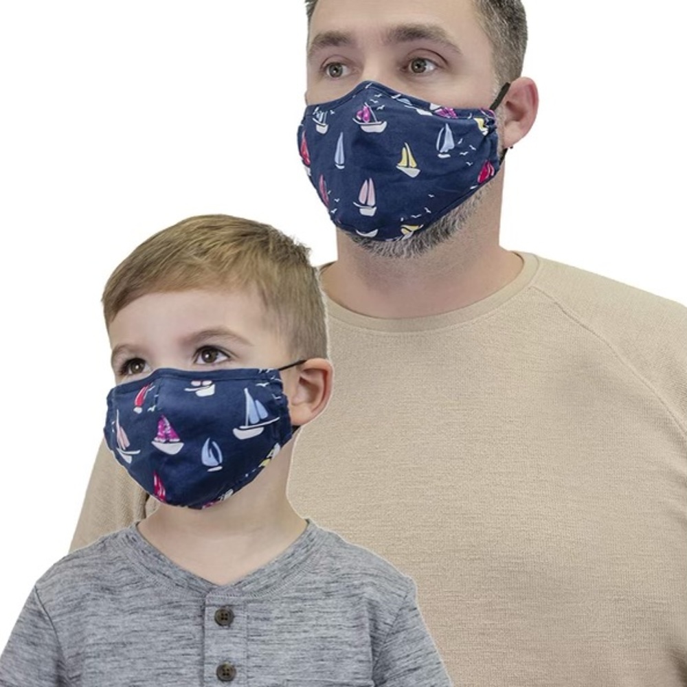 Matching Daddy & Me Mask Set Sailboat Design - Picture 4 of 4